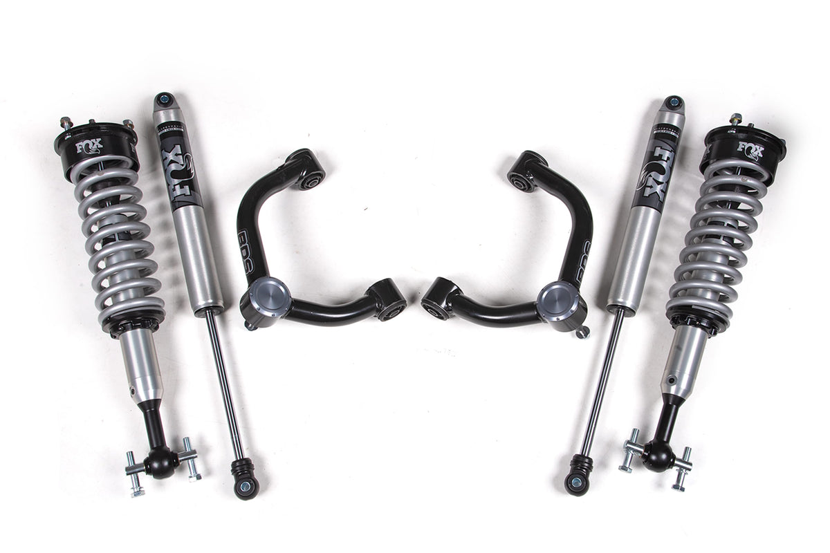 BDS Suspension NA BDS Suspension 1913FSL - 2 Inch Leveling Kit FOX 2.0 Coil-Over Ford F150 21-24 4WD With UCA Headlight Sensor
