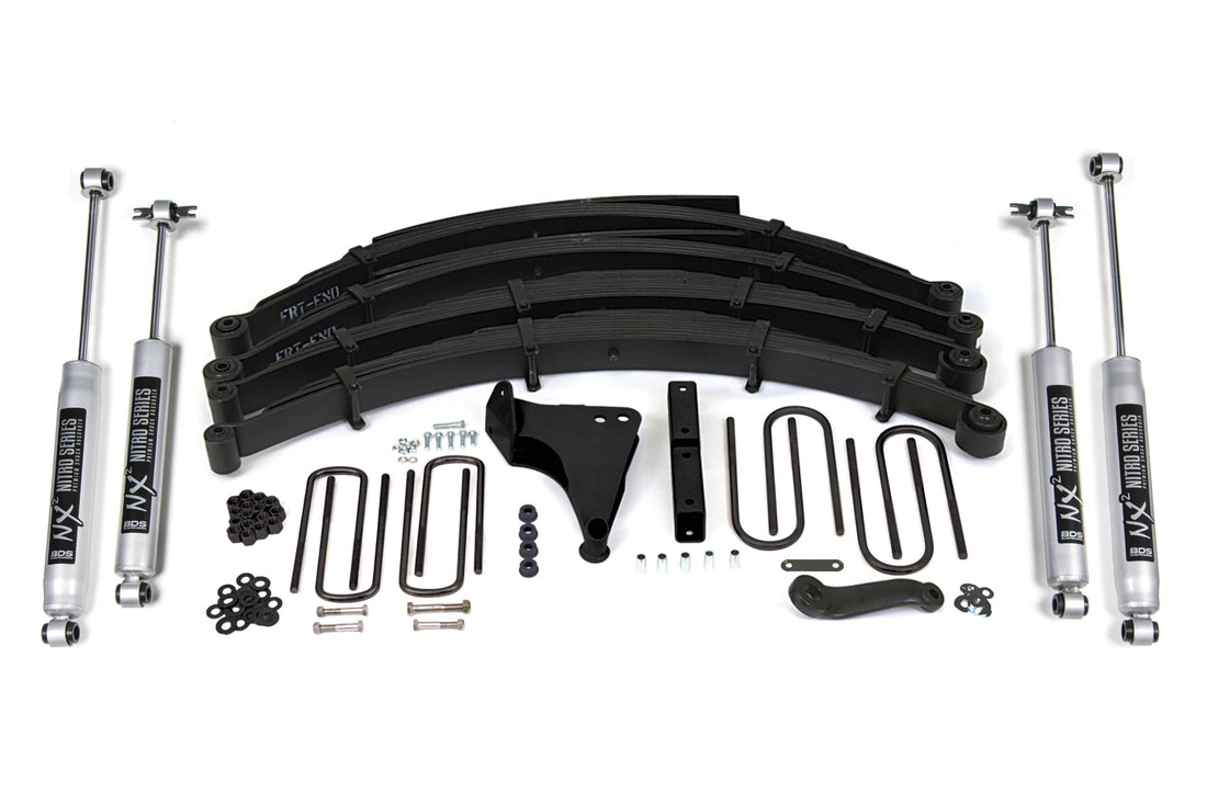 BDS Suspension NA BDS Suspension 312FS - 8 Inch Lift Kit Ford F250/F350 Super Duty 99-04 4WD Square U Blot Prior to 2-28-99 Fox 2.0 Performance