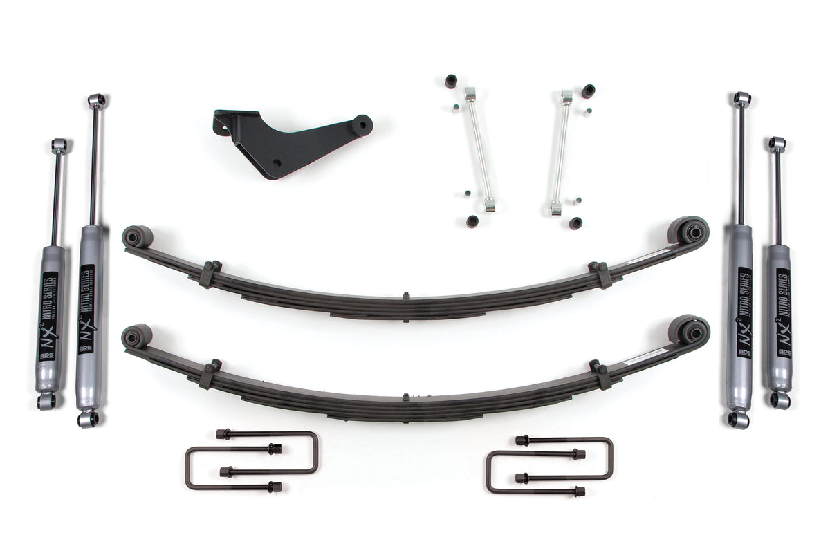 BDS Suspension NA BDS Suspension 313H - 2 Inch Leveling Kit Ford F250/F350 Super Duty 99-04 4WD Square Front U Bolt NX2 Nitro Shocks