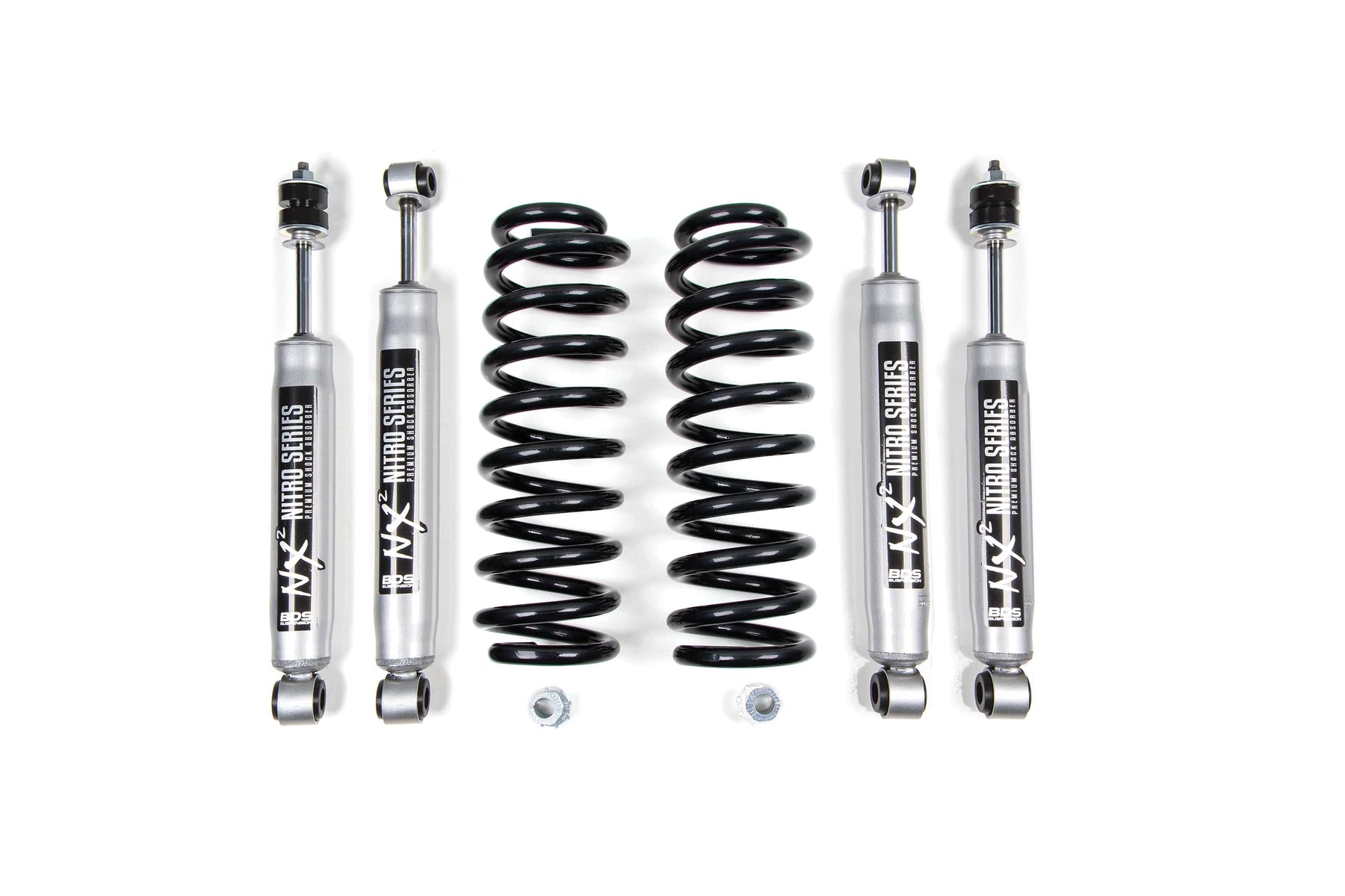 BDS Suspension NA BDS Suspension 383H - 2 Inch Leveling Kit Ford F150/Bronco 80-96 4WD Leaf Springs W/NX2 Nitro Shocks