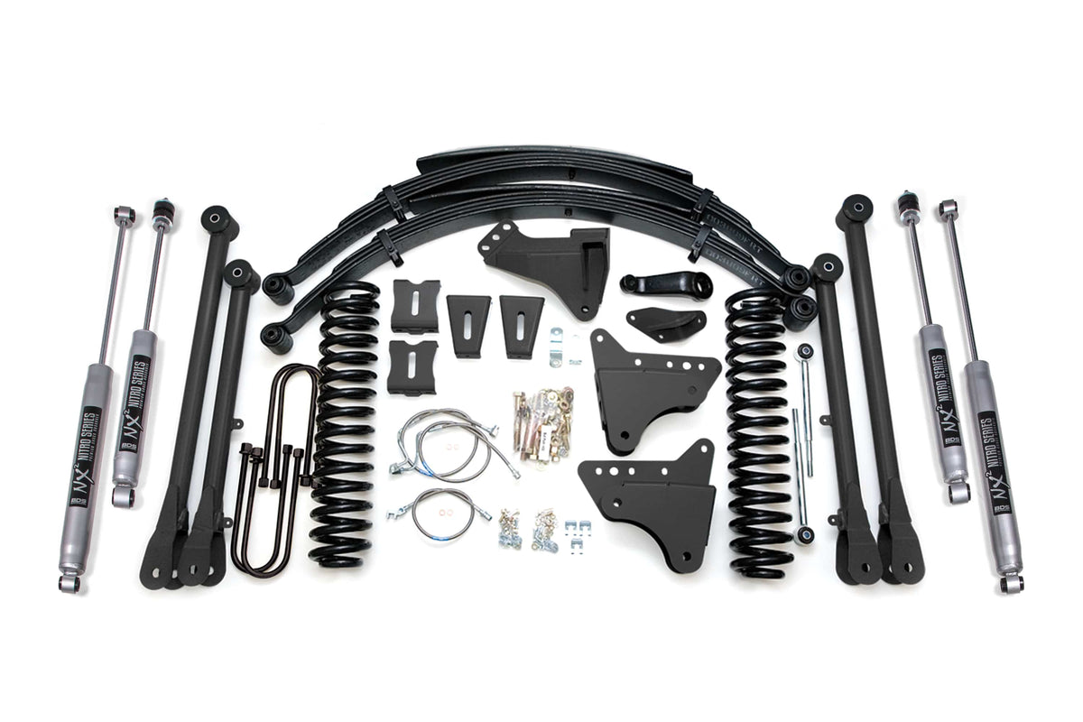 BDS Suspension NA BDS Suspension 531H - 8 Inch Lift Kit w/ 4-Link Ford F250/F350 Super Duty 05-07 4WD Gas NX2 Nitro