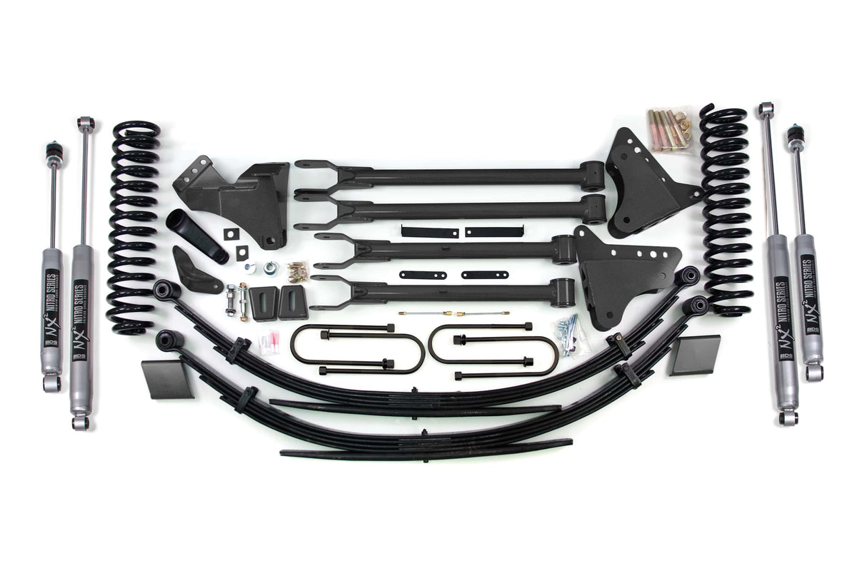 BDS Suspension NA BDS Suspension 551FS - 6 Inch Lift Kit w/ 4-Link Ford F250/F350 Super Duty 08-10 4WD Gas Leaf Springs FOX 2.0 Performance