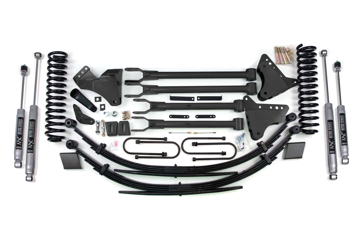 BDS Suspension NA BDS Suspension 566FS - 8 Inch Lift Kit w/ 4-Link Ford F250/F350 Super Duty 08-10 4WD Gas Fox 2.0 Performance Shocks