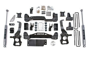 BDS Suspension NA BDS Suspension 1502FS - 4 Inch Lift Kit Ford F150 2014 4WD 4 inch Block Kit Fox 2.0 Performance Shocks