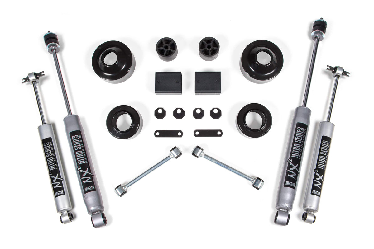 BDS Suspension NA BDS Suspension 1401FS - 2 Inch Lift Kit Coil Spacer Jeep Wrangler JK 07-11 2-Door Fox 2.0 Performance Shocks