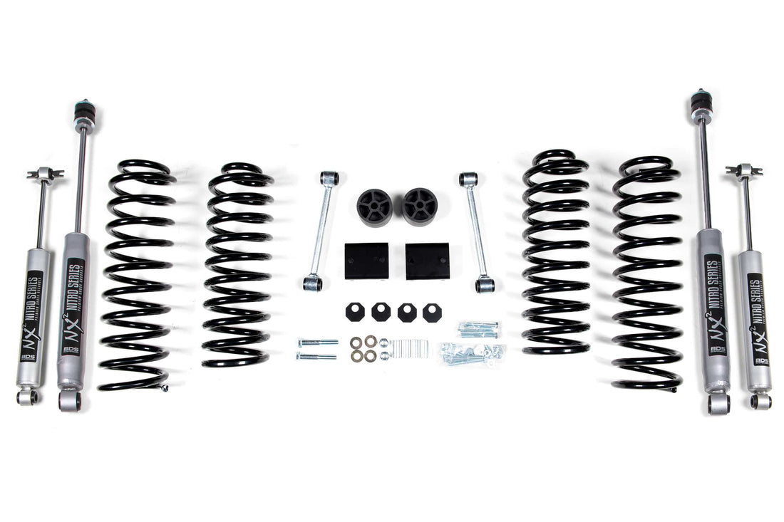 BDS Suspension NA BDS Suspension 1402H - 2 Inch Lift Kit Coil Spring Jeep Wrangler JK 07-11 4-Door NX2 Nitro Shocks