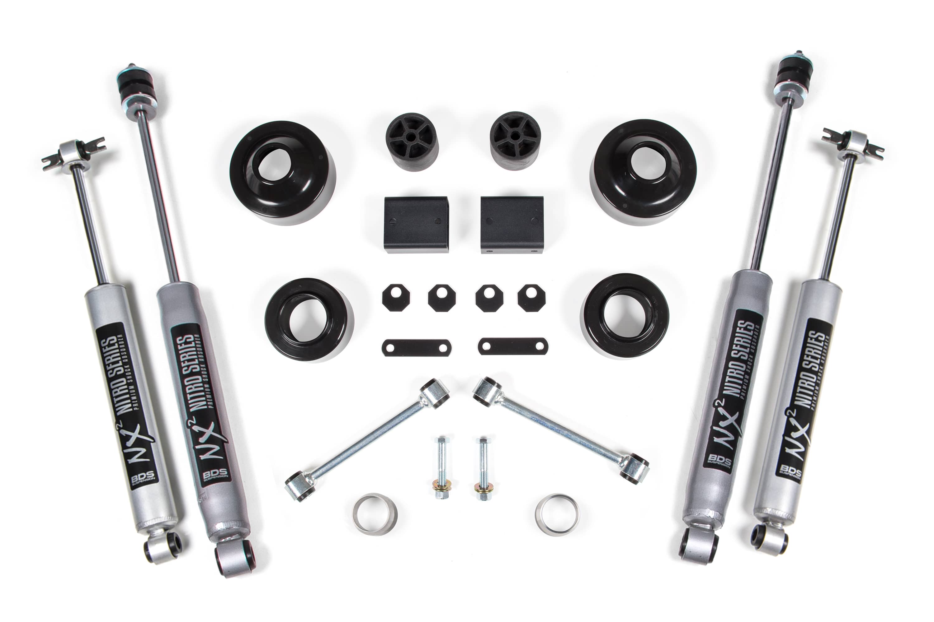 BDS Suspension NA BDS Suspension 1429FS - 2 Inch Lift Kit Coil Spacer Jeep Wrangler JK 12-18 2-Door Fox 2.0 Performance Shocks