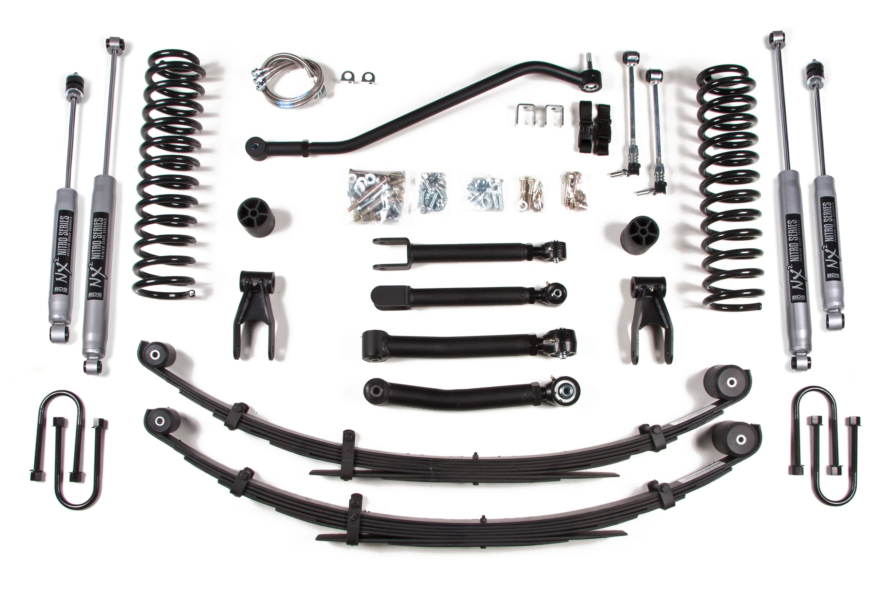 BDS Suspension NA BDS Suspension 434H - 4.5 Inch Lift Kit Jeep Cherokee XJ 84-01 Chrysler 8.25 NX2 Nitro