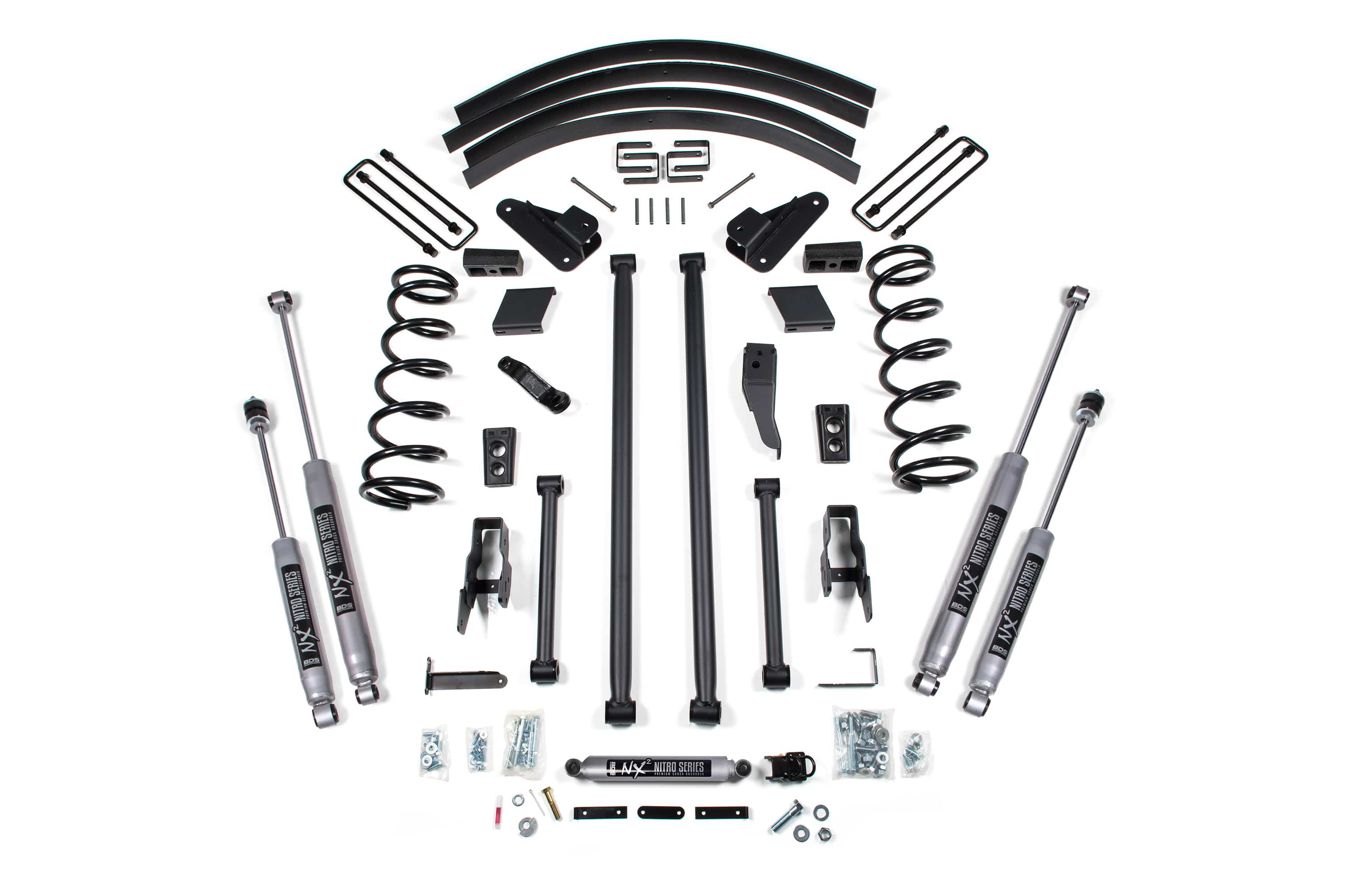 BDS Suspension NA BDS Suspension 213H - 4.5 Inch Lift Kit Long Arm Conversion Dodge Ram 2500/3500 94-99 4WD Without Factory Overload NX2 Nitro
