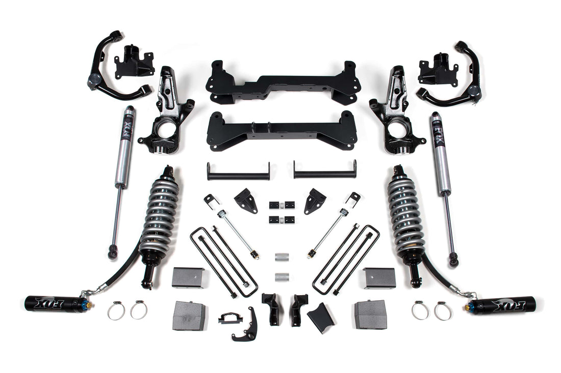 BDS Suspension NA BDS Suspension 1818FDSC - 7 Inch Lift Kit FOX 2.5 Coil-Over Conversion Silverado/Sierra 2500HD 01-10 2WD Carrier Below Crossmember Fox 2.5 Performance Shocks