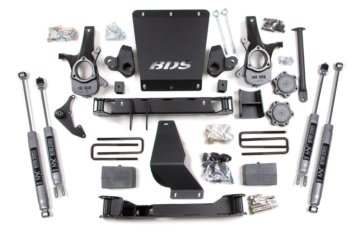 BDS Suspension NA BDS Suspension 182FS - 4.5 Inch Lift Kit Silverado/Sierra 1500 99-06 4WD Leaf Springs Fox 2.0 Performance