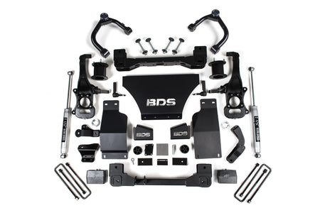 BDS Suspension NA BDS Suspension 1800FS - 4 Inch Lift Kit Silverado/Sierra 1500 19-24 4WD Gas Strut Spacer Fox 2.0 Performance