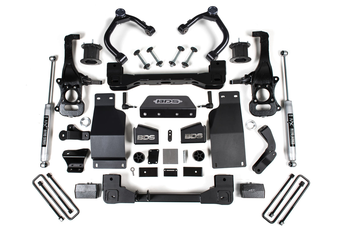BDS Suspension NA BDS Suspension 1802FSR - 4 Inch Lift Kit Silverado/Sierra 1500 19-24 4WD Diesel Fox 2.0 Performance
