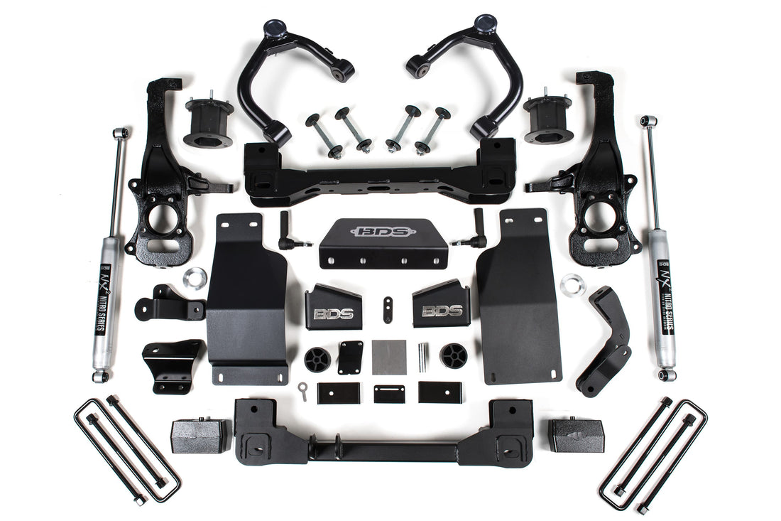 BDS Suspension NA BDS Suspension 1802FS - 4 Inch Lift Kit Silverado/Sierra 1500 19-24 4WD Diesel Strut Spacer Fox 2.0 Performance