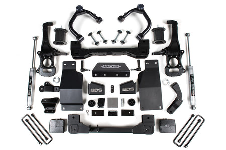 BDS Suspension NA BDS Suspension 1803H - 6 Inch Lift Kit Silverado/Sierra 1500 19-24 4WD Diesel Strut Spacer NX2 Nitro