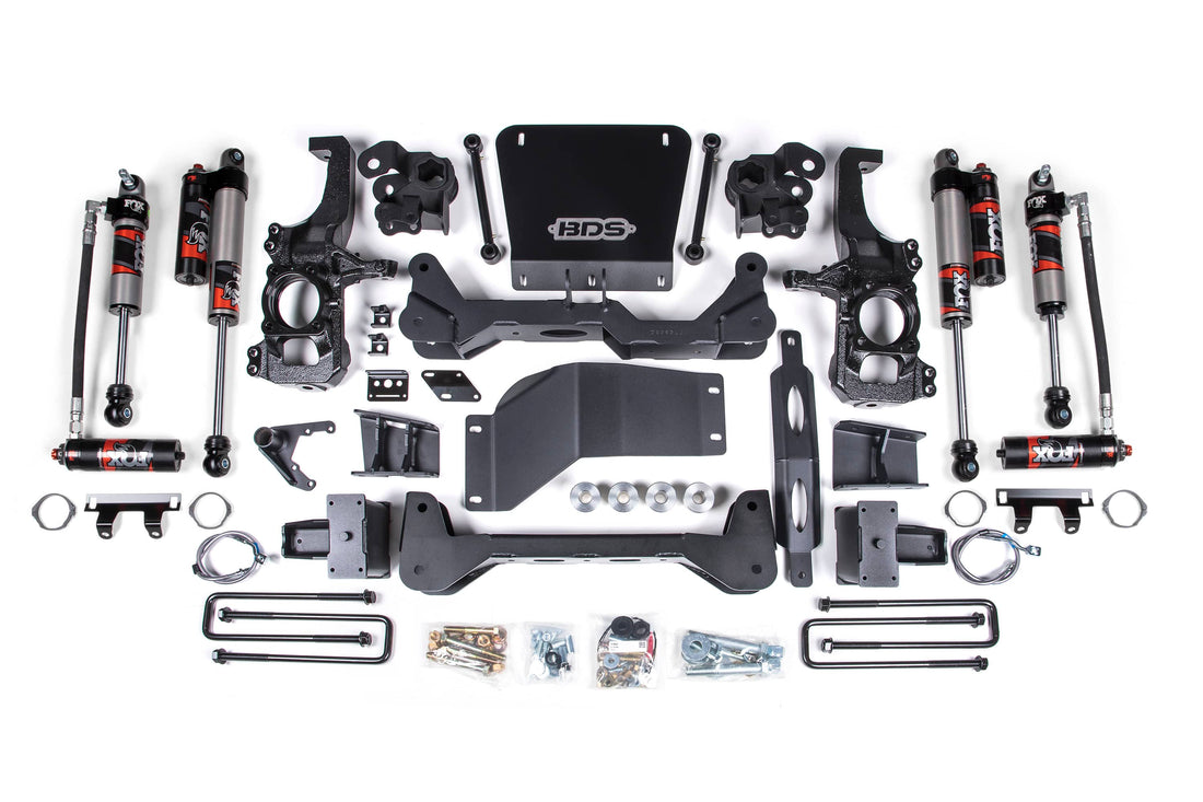 BDS Suspension NA BDS Suspension 1825FPE - 6.5 Inch Lift Kit FOX Performance Elite Silverado/Sierra 2500HD/3500HD 20-24 4WD 6 Inch Block Kit With Overload