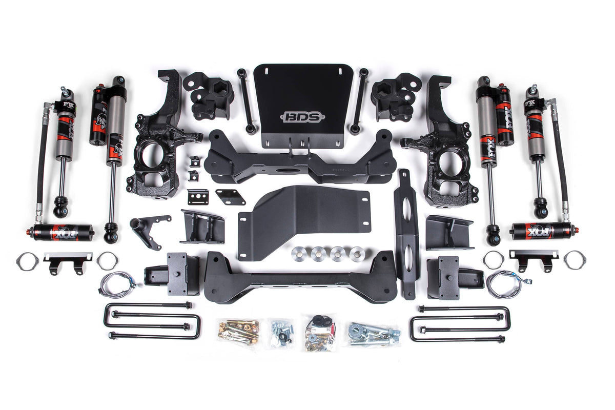 BDS Suspension NA BDS Suspension 1825FPE - 6.5 Inch Lift Kit FOX Performance Elite Silverado/Sierra 2500HD/3500HD 20-24 4WD 6 Inch Block Kit With Overload
