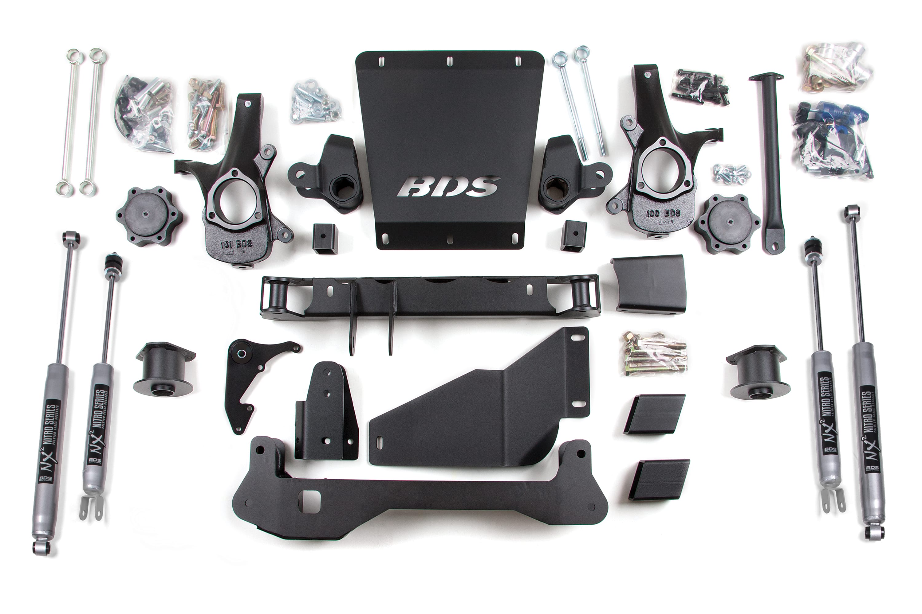 BDS Suspension NA BDS Suspension 191H - 4 Inch Lift Kit Chevy/GMC Avalanche Surburban Tahoe or Yukon 1500 00-06 4WD NX2 Nitro