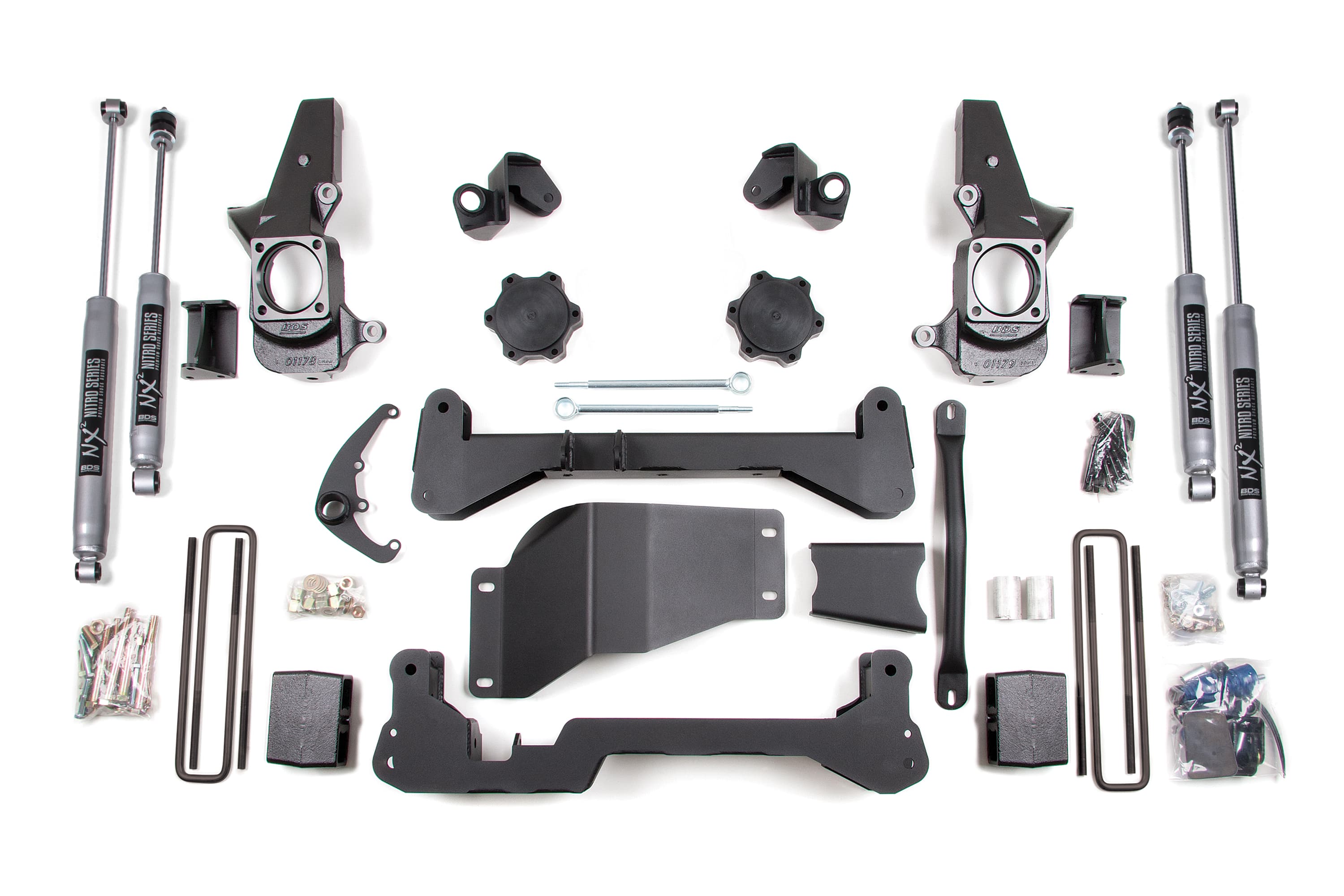 BDS Suspension NA BDS Suspension 192H - 4.5 Inch Lift Kit Silverado/Sierra 2500HD/3500 01-10 SRW 4WD Standard Knuckle NX2 Nitro