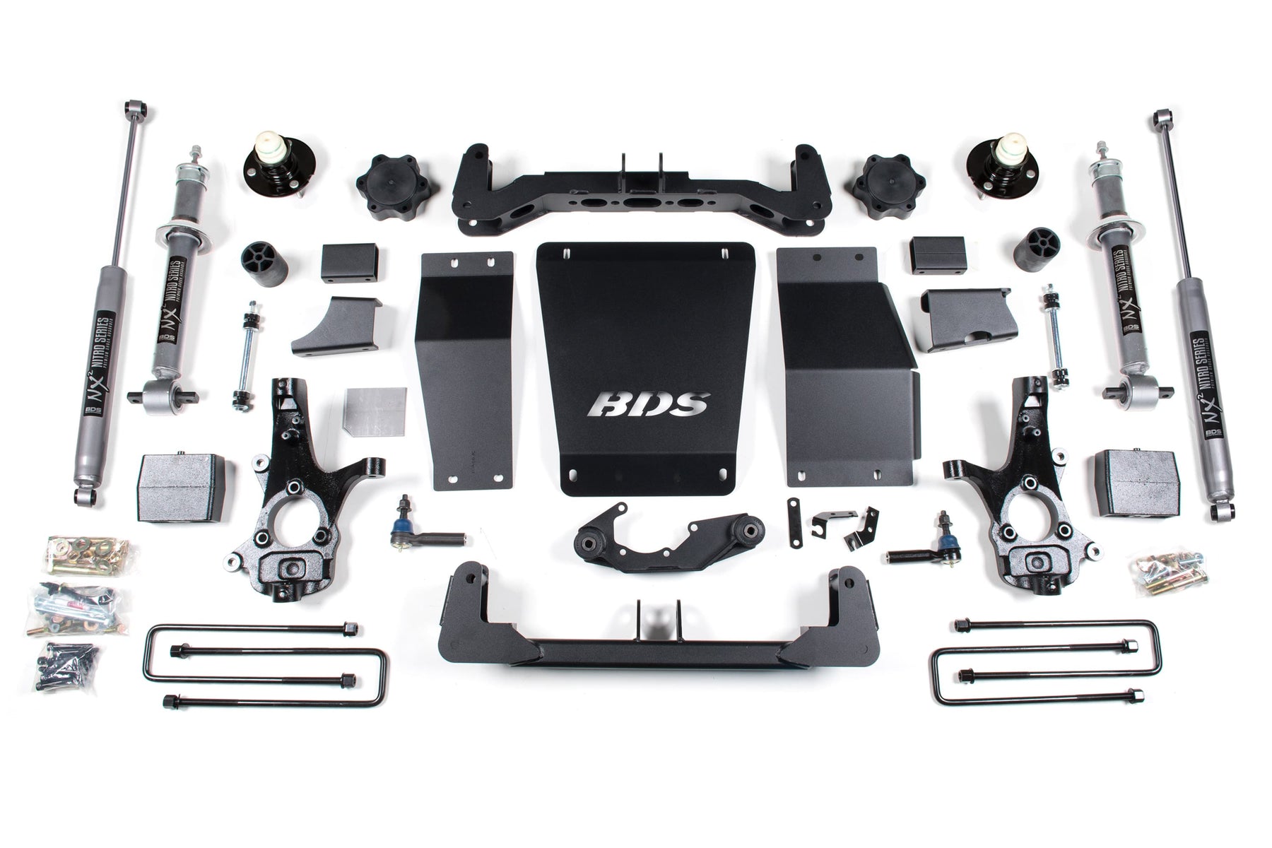BDS Suspension NA BDS Suspension 718H - 6 Inch Lift Kit Silverado/Sierra 1500 14-18 4WD Aluminum / Stamped Steel Control Arm Leaf Springs NX2 Nitro