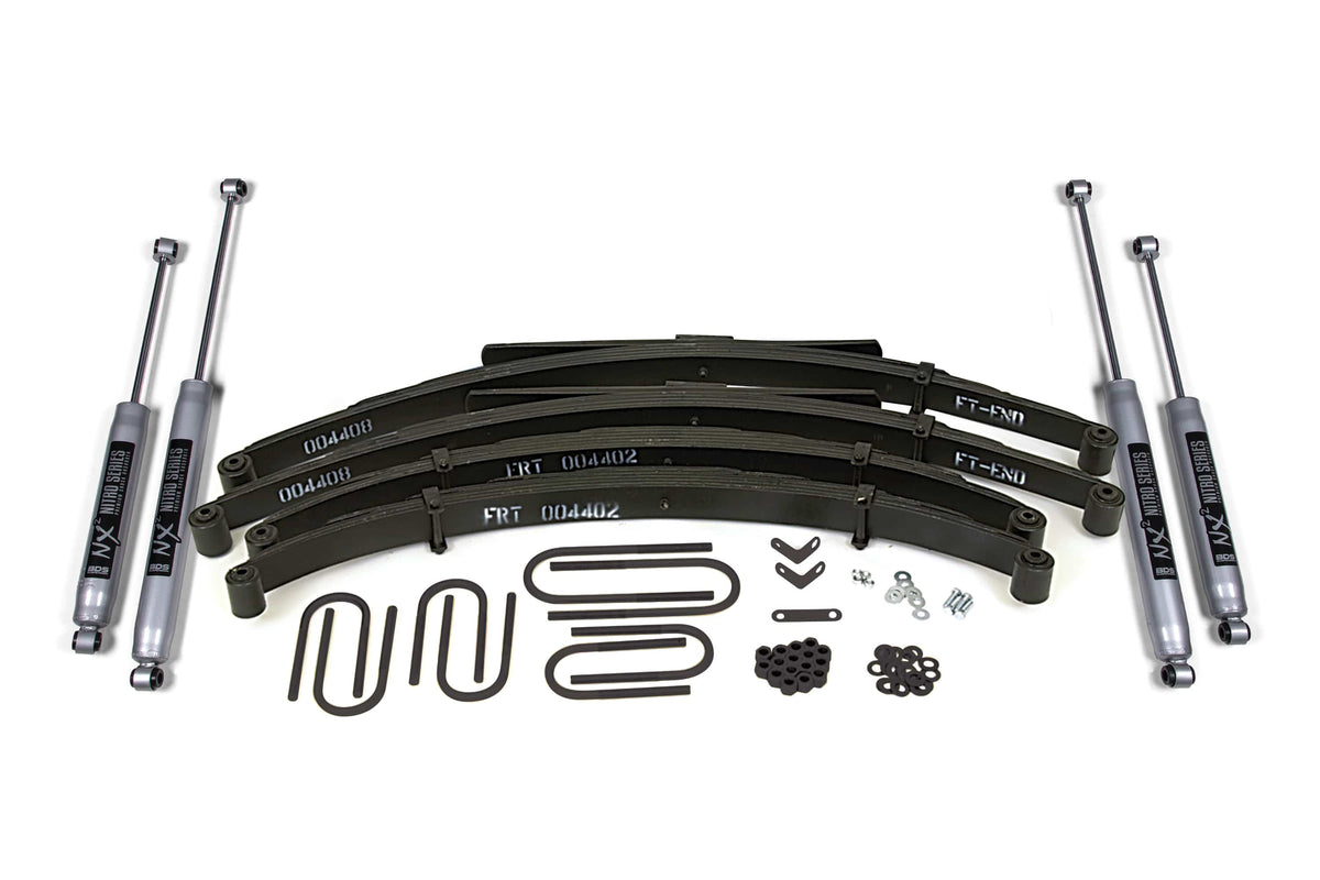 BDS Suspension NA BDS Suspension 404H - 4 Inch Lift Kit Jeep Cherokee SJ Wagoneer Grand Wagoneer or J10/J20 74-89 Leaf Springs NX2 Nitro