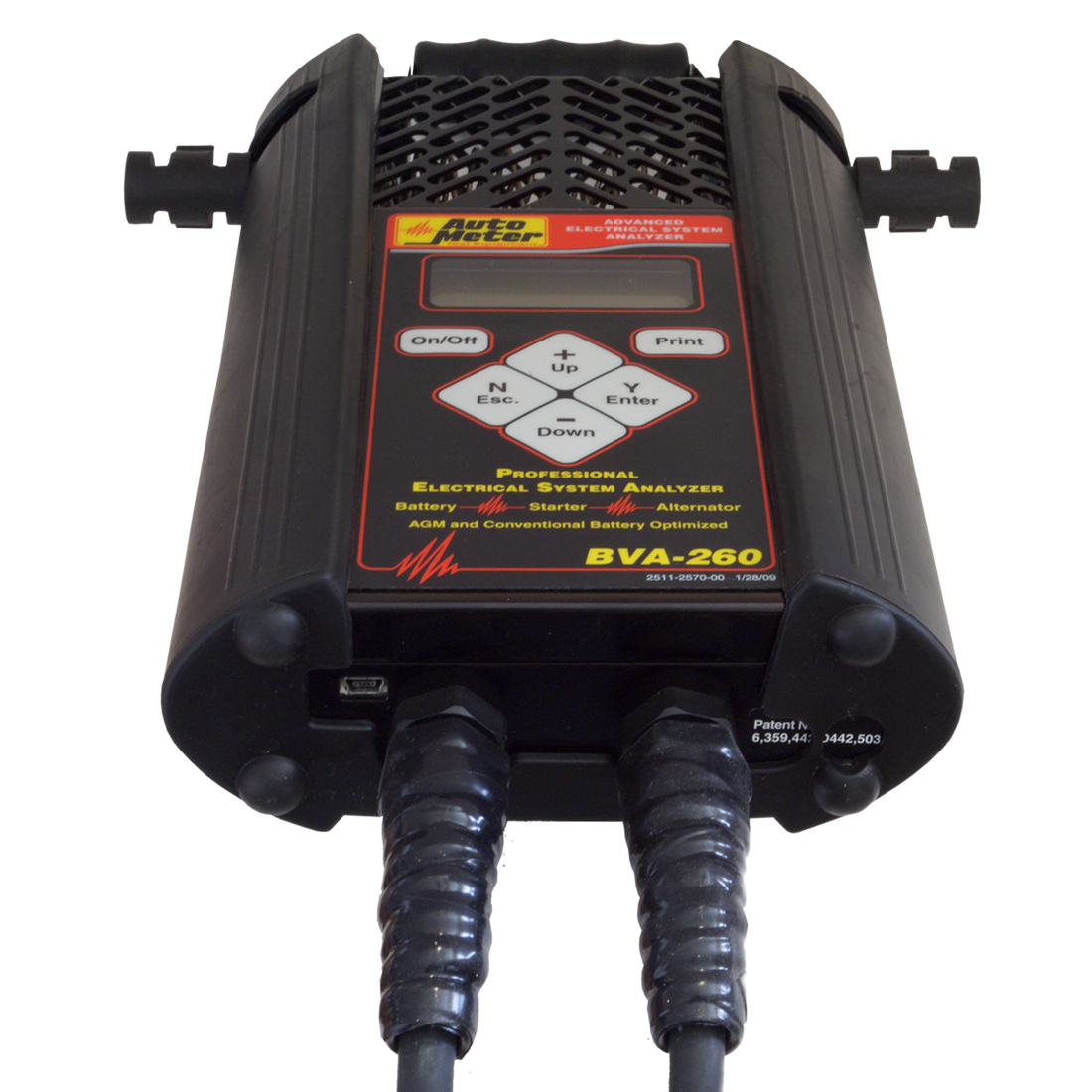 AutoMeter BVA-260BR - HANDHELD ELECTRICAL SYS ANALYZER W/120 AMP LOAD & BITE RITE CLAMPS