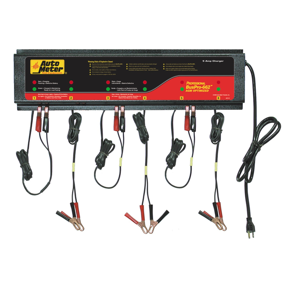 AutoMeter BUSPRO-662 - 6 STATION CHARGER, 5 AMP /STATION, 230V, AGM,ROHS 5