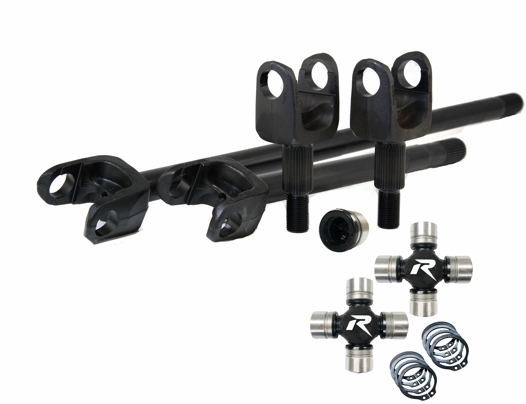 Revolution Gear DC-D44-JK-HD - 2007-18 Wrangler JK Dana 44 4340 Chromoly Discovery Series Front Axle Kit HD U-Joints Revolution Gear 1
