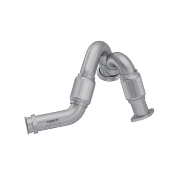 MBRP FAL2313 - Turbo Exhaust Up-Pipe Dual For 03-07 Ford 6.0L Powerstroke Aluminized Steel Carb EO Num. D-763-3 For 03-07 Ford 6.0L Powerstroke MBRP