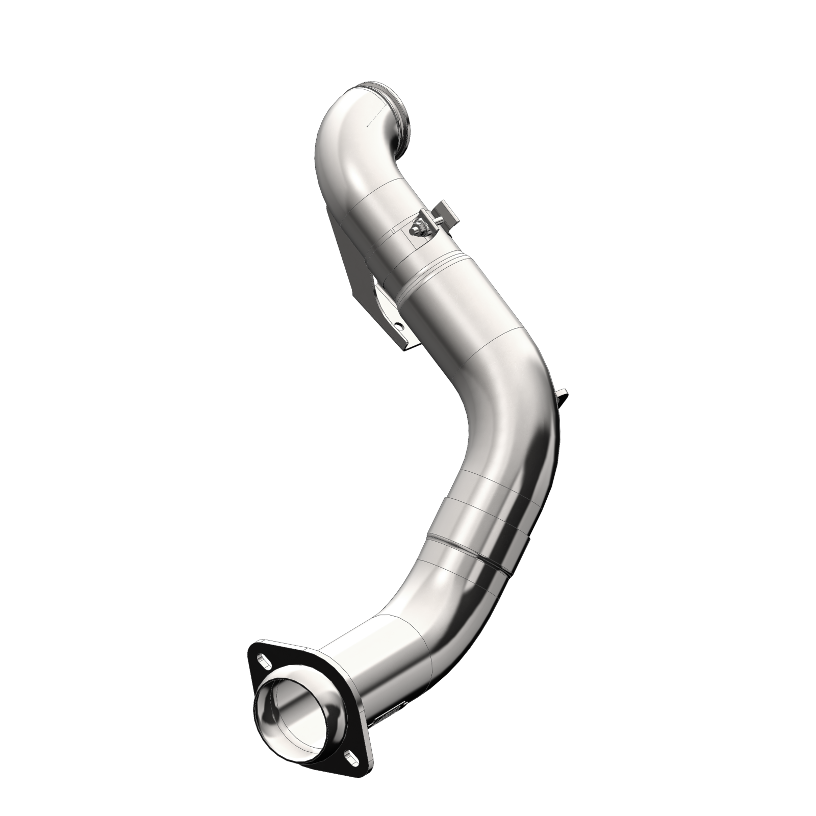 MBRP FS9CA460 - 4 Inch Turbo Down Pipe For 15-16 Ford 6.7L Powerstroke Non Cab and Chassis Only T409 Stainless Steel EO Num. D-763-1 MBRP