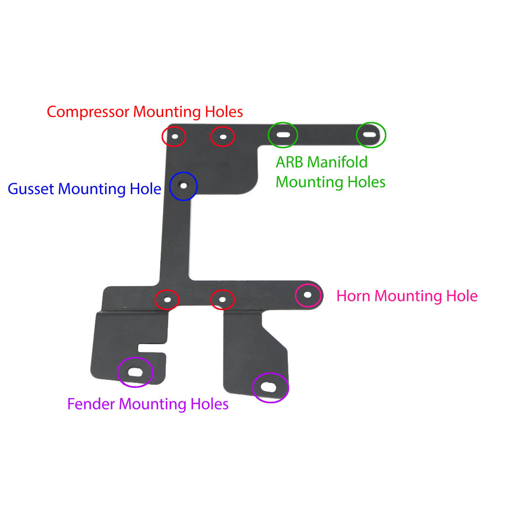 Grimm Offroad GOR10014 - Jeep JK/JKU ARB Twin Compressor Mounting Bracket Kit Grimm Offroad