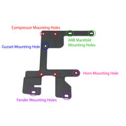 Grimm Offroad GOR10014 - Jeep JK/JKU ARB Twin Compressor Mounting Bracket Kit Grimm Offroad