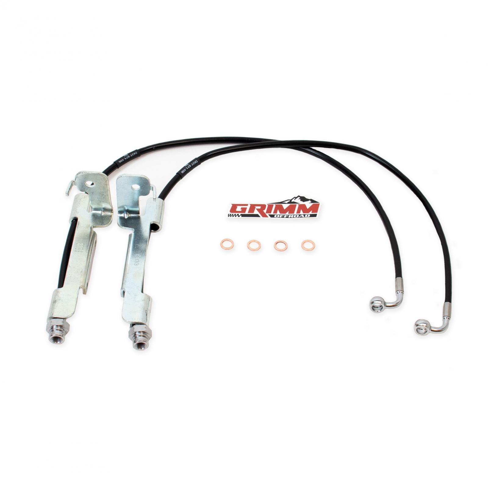 Grimm Offroad 10052 - Jeep JL Rear Brake Line Kit Black Grimm Offroad 1