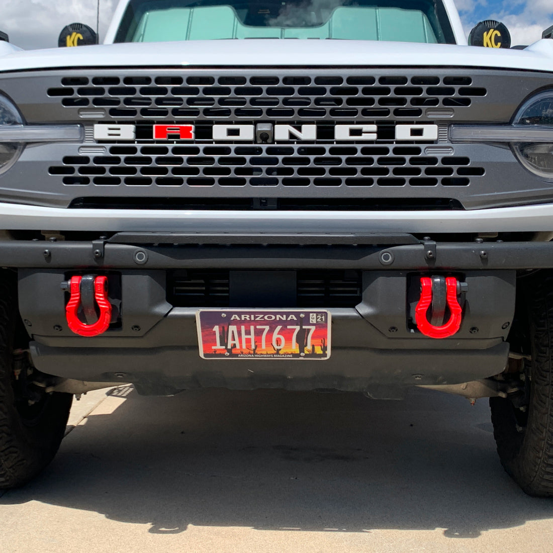 Grimm Offroad 10426 - Bronco Steel Bumper Center Front License Plate Kit Grimm Offroad 2