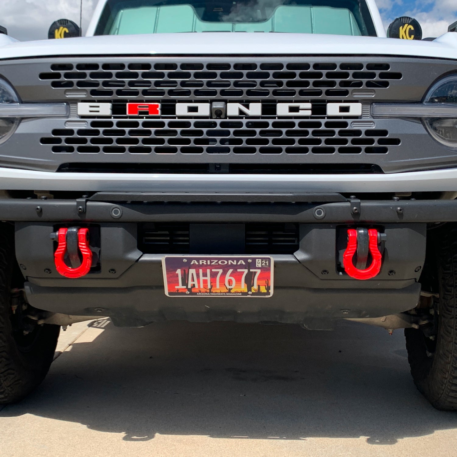 Grimm Offroad 10426 - Bronco Steel Bumper Center Front License Plate Kit Grimm Offroad 2