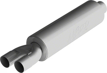 MBRP GP122107 - 3 Inch Exhaust Pipe ID Inlet/Dual 2.5 Inch ID Outlet 30 Inch Chambered Muffler Aluminized Steel MBRP