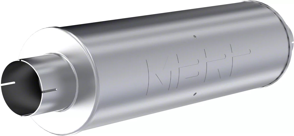 MBRP GP190809 - 3 Inch Exhaust Pipe ID Inlet/Outlet 26 Inch Single Muffler Mild Tone T409 Stainless Steel MBRP