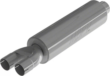 MBRP GP192107 - 3 Inch Exhaust Pipe ID Inlet/Dual 2.5 Inch ID Outlet 30.5 Inch Chambered Muffler T409 Stainless Steel MBRP