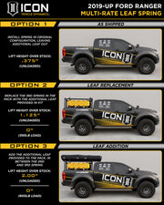 ICON Vehicle Dynamics K93207TA - 19-21 FORD RANGER 0-3.5" STAGE 7 SUSPENSION SYSTEM W TUBULAR UCA AL KNUCKLE 1