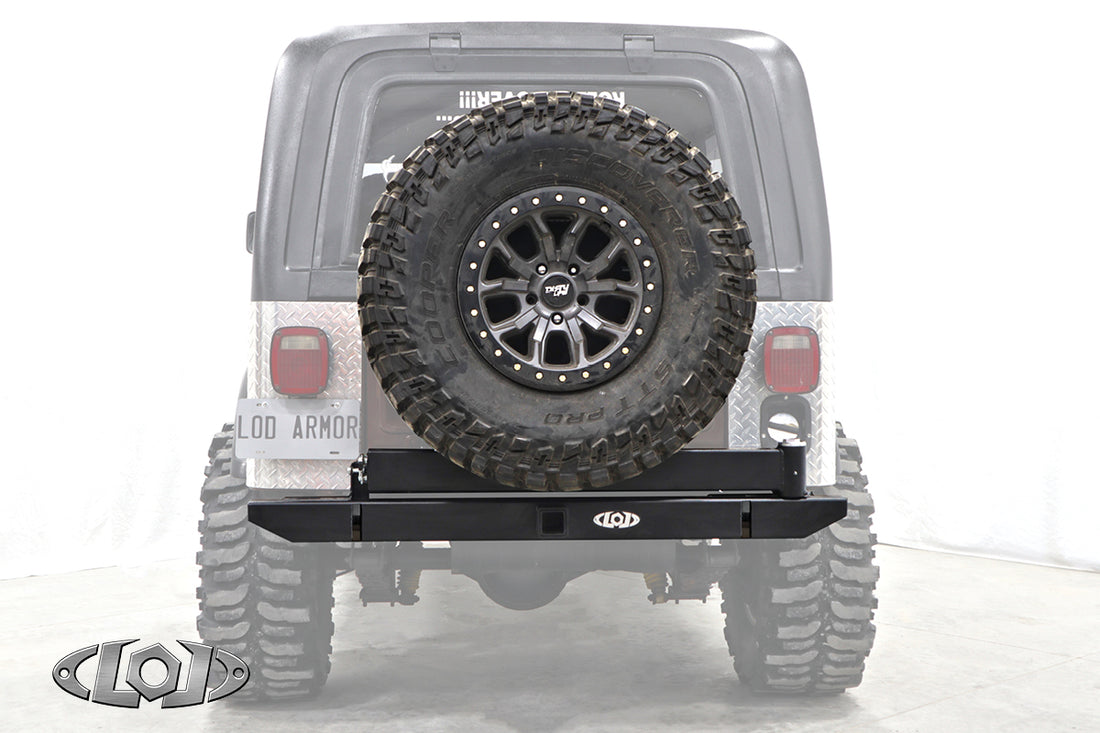 LoD Offroad JBC7621 - CJ Dest Xped Rear Bumper w/ Tire Carrier 2