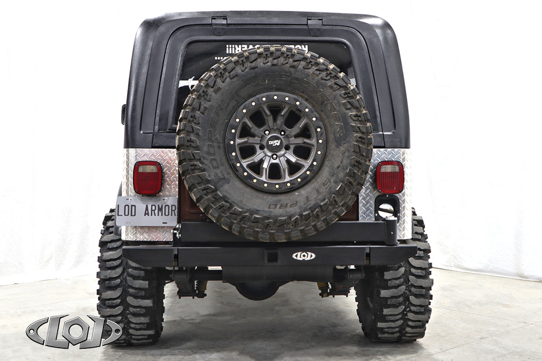 LoD Offroad JBC7621 - CJ Dest Xped Rear Bumper w/ Tire Carrier 1