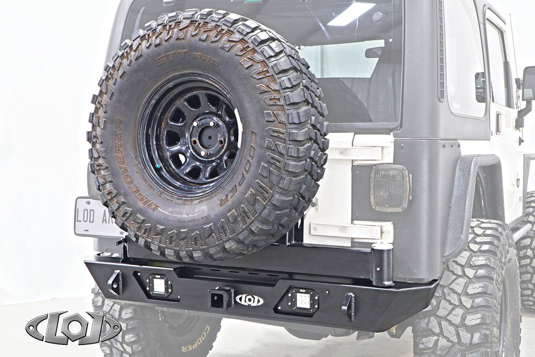 LoD Offroad JBC9641 - TJ/LJ/YJ Dest Rear Bumper w/Tire Carrier 1