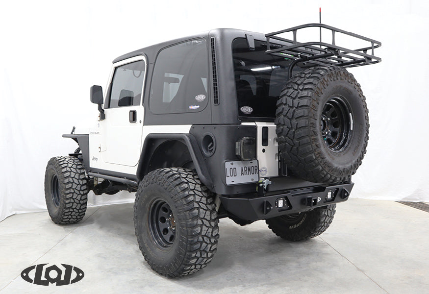LoD Offroad JBC9641 - TJ/LJ/YJ Dest Rear Bumper w/Tire Carrier 2