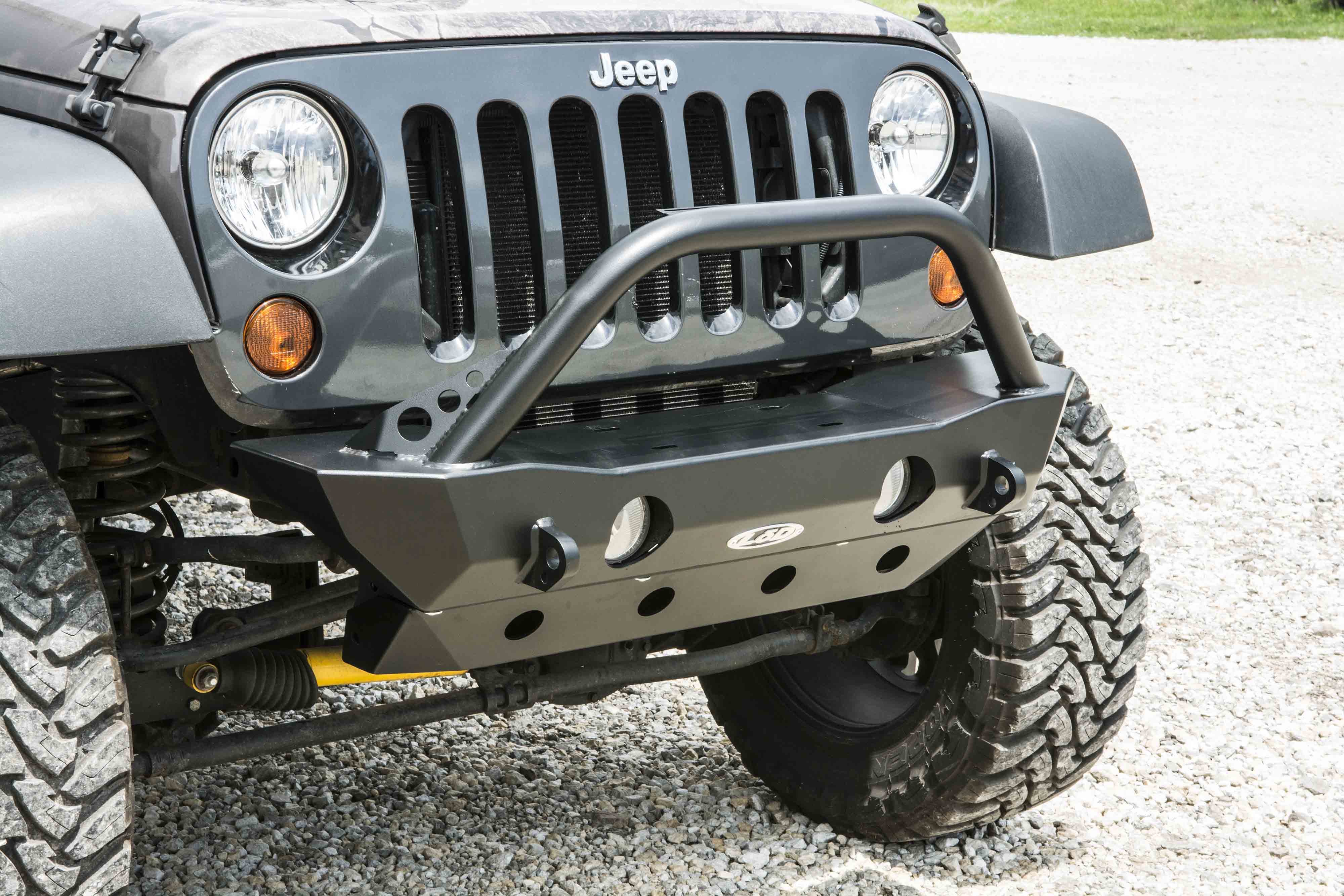 LoD Offroad JFB0703 - JK Destroyer Shorty Front Bumper w/ Bull Bar 1