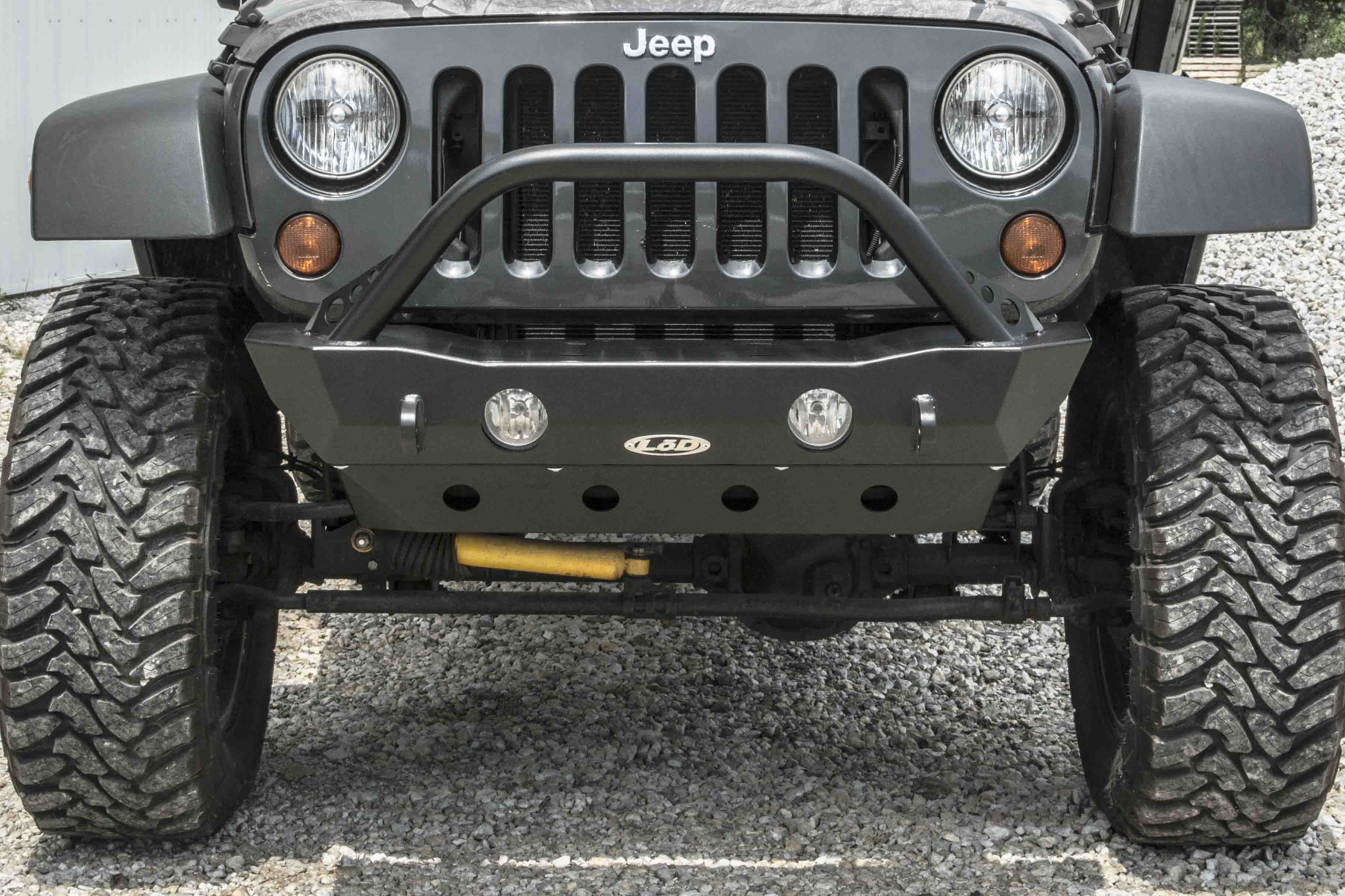 LoD Offroad JFB0703 - JK Destroyer Shorty Front Bumper w/ Bull Bar 2