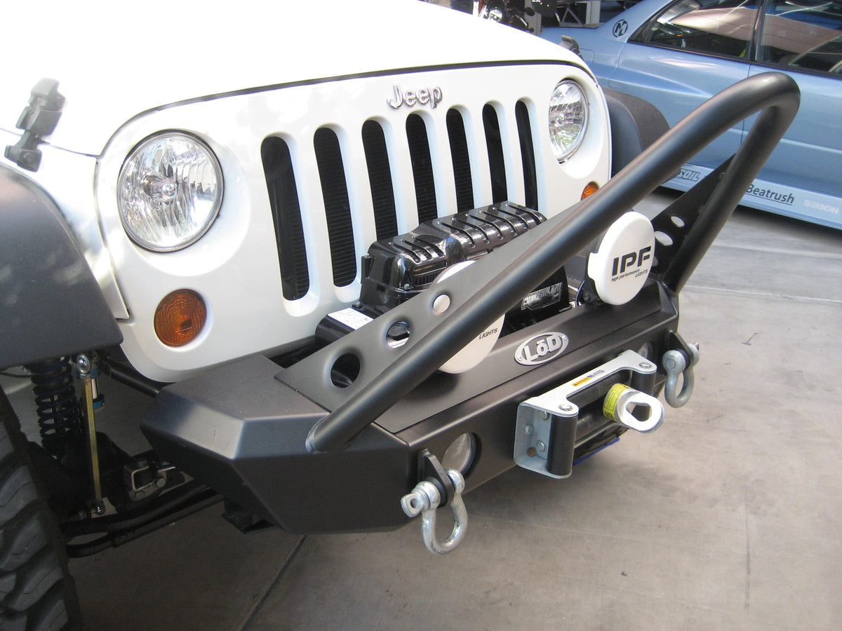 LoD Offroad JFB0761 - JK Signature Series Shorty Front Bumper w / Stinger Guard 1