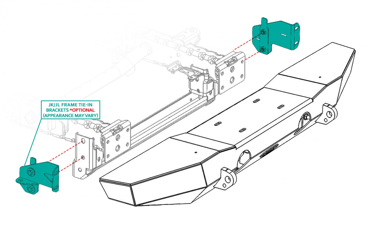 LoD Offroad JFT1801 - JL/JT Frame Tie-in Bracket 2