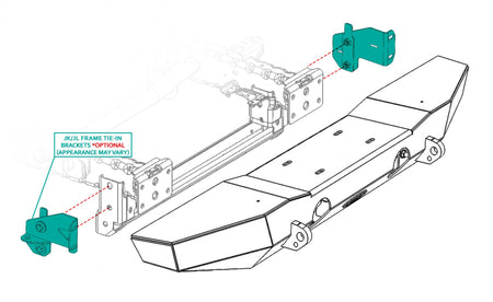 LoD Offroad JFT1801 - JL/JT Frame Tie-in Bracket 2