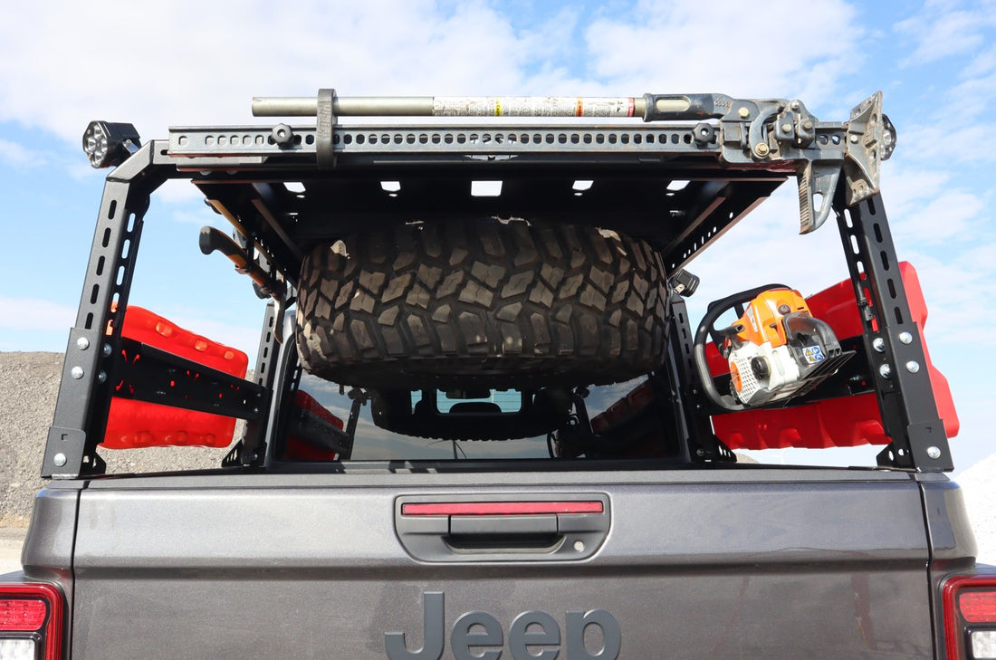 LoD Offroad JHL2021 - Black Ops Bed Rack Hi Lift Mount 3