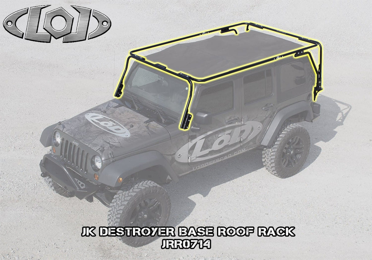 LoD Offroad Tools and Equipment LoD Offroad JRR0714 - JK Destroyer 4 Door Base Roof Rack